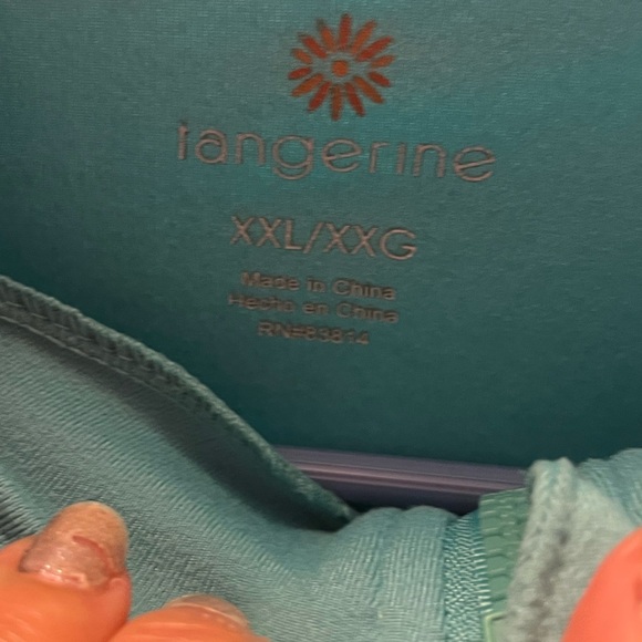 🔥TANGERINE FULL ZIPPER JACKET.Size:XXL COLOR:Sea Green Very Stretchy! - Picture 2 of 10